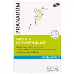 Pranarôm Allergoforce Yeux-Nez Capsules X30