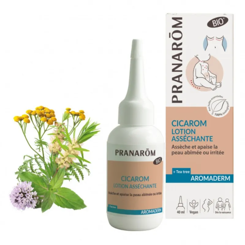 Pranarôm Aromaderm Cicarom Lotion Asséchante Bio 40ml Pranarôm Aromaderm Cicarom Lotion Asséchante Bio 40ml