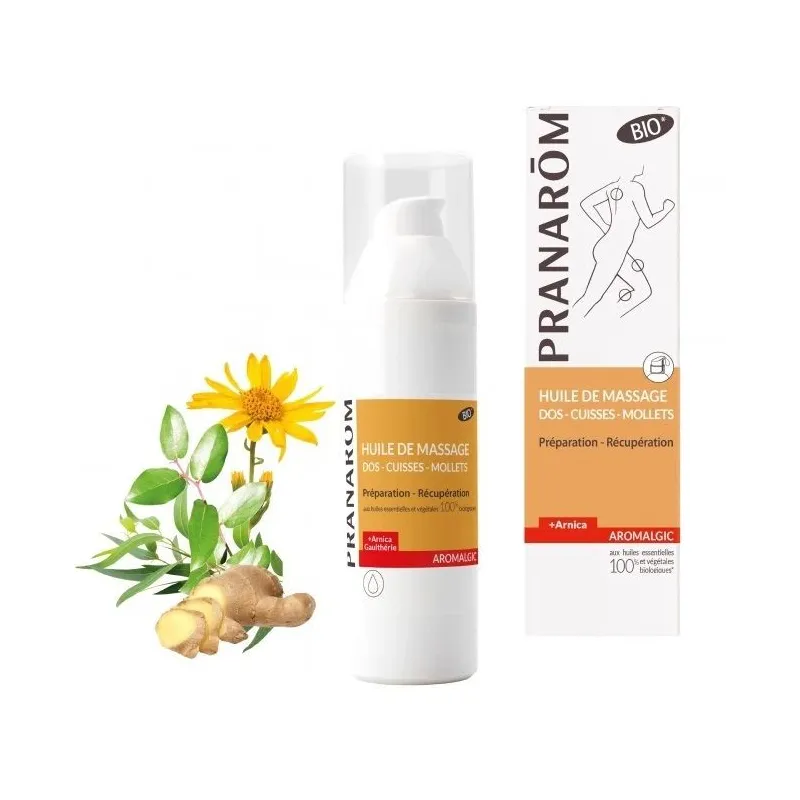 Pranarôm Aromalgic Huile de Massage Bio Dos