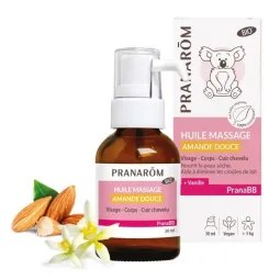 Pranarôm PranaBB Huile de Massage Amande Douce Bio 30ml