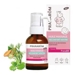 Pranarôm PranaBB Huile de Massage Réconfort Ventre Bio 30ml