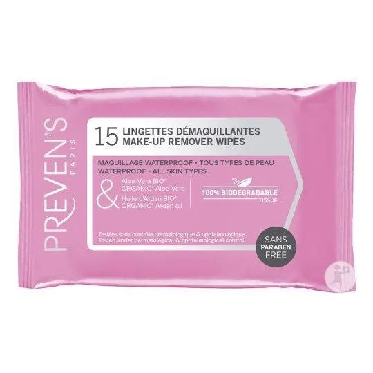 Preven's Lingettes Démaquillantes X15 Preven's Lingettes Démaquillantes X15