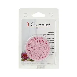 3 Claveles Eponge Démaquillante 7 cm.