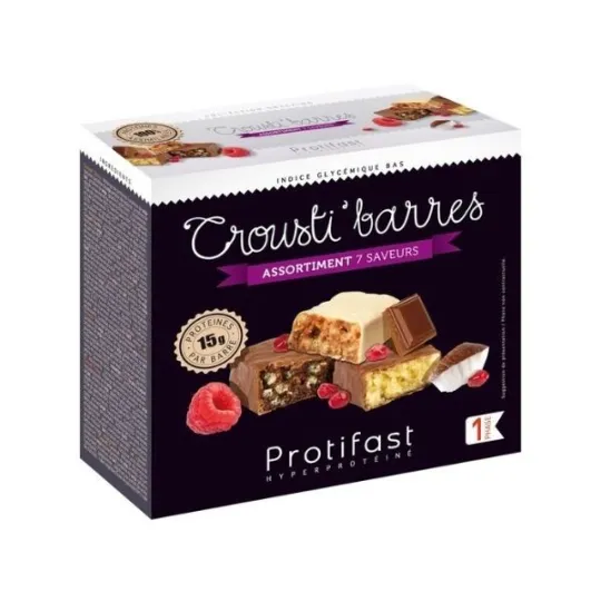 Protifast Assortiment Barres Hyperprotéinées Crousti 7 barres Protifast Assortiment Barres Hyperprotéinées Crousti 7 barres