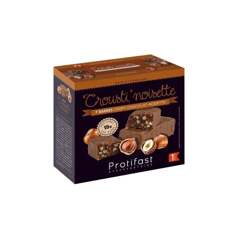Protifast Barres Hyperprotéinées Crousti Noisette 7 barres Protifast Barres Hyperprotéinées Crousti Noisette 7 barres
