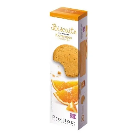 Protifast Biscuits Proteinés aux Ecorces d'Oranges Confites Protifast Biscuits Proteinés aux Ecorces d'Oranges Confites
