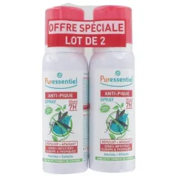 Puressentiel Anti-Pique Spray Repulsif et Apaisant Lot de 2x75ml