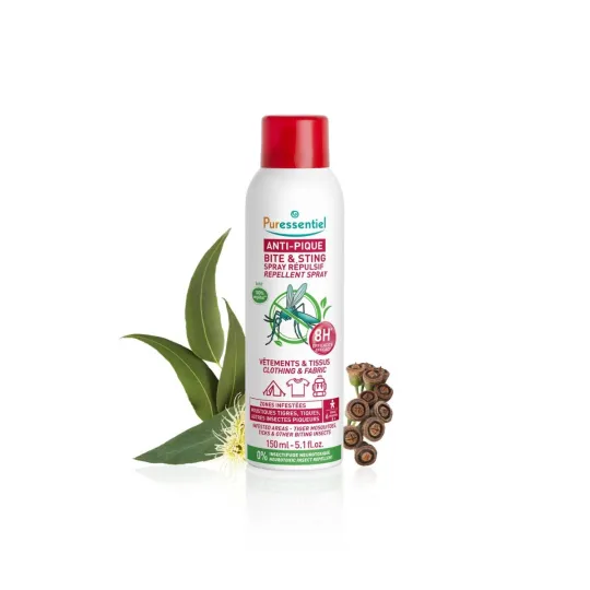 Puressentiel Anti-pique Spray Répulsif Vêtements et Tissus 150ml Puressentiel Anti-pique Spray Répulsif Vêtements et Tissus 150ml