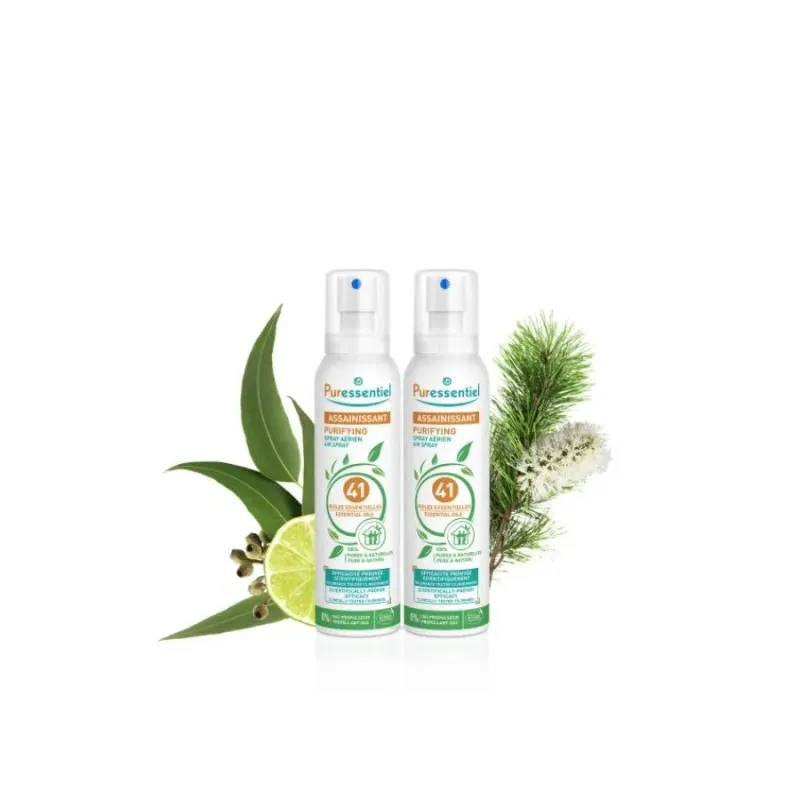 Puressentiel Assainissant Spray aux 41 huiles essentielles 2X200ml Puressentiel Assainissant Spray aux 41 huiles essentielles 2X200ml