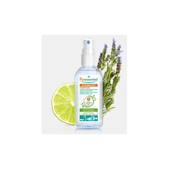 Puressentiel Spray Antibacterien Mains et Surfaces 80ml