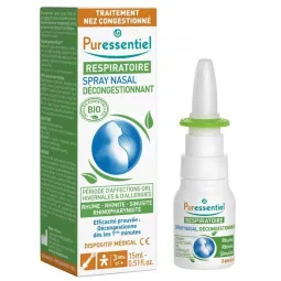 Puressentiel Spray Nasal Décongestionnant Bio 15ml