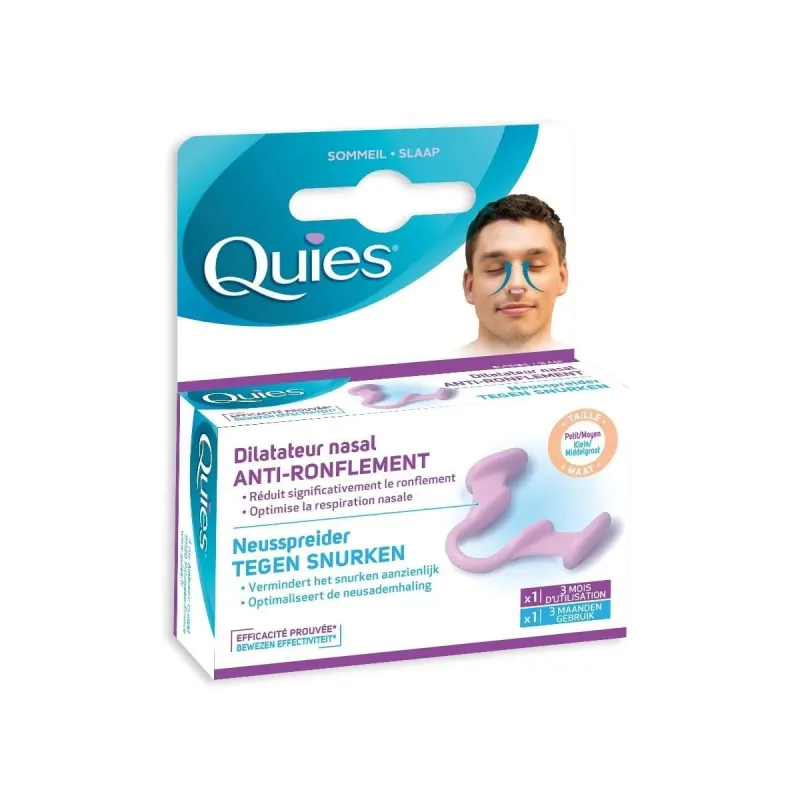 Quies Dilatateur Nasal Anti-Ronflement Petit Format Quies Dilatateur Nasal Anti-Ronflement Petit Format
