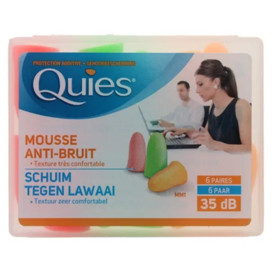 Quies Mousse Anti-Bruit Tricolor 6 Paires Quies Mousse Anti-Bruit Tricolor 6 Paires