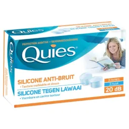 Quies Protection Auditive Anti-Bruit En Silicone Transparent 3 paires