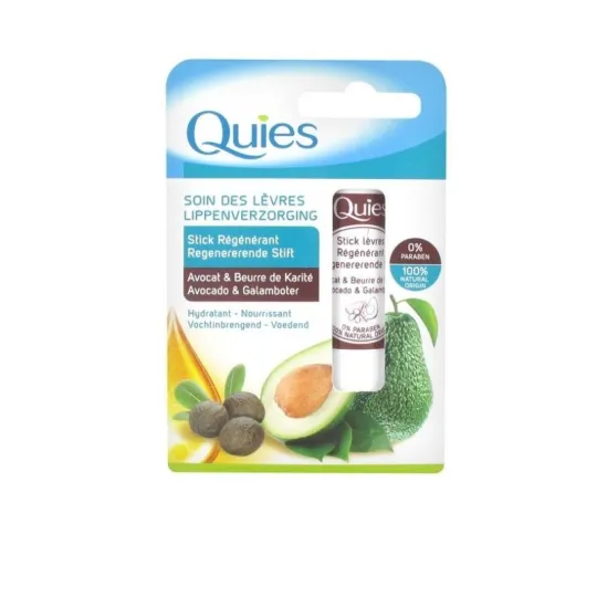 Quies Soin des Lèvres Stick Régénérant Avocat et Beurre de Karité 4.5g Quies Soin des Lèvres Stick Régénérant Avocat et Beurre de Karité 4.5g