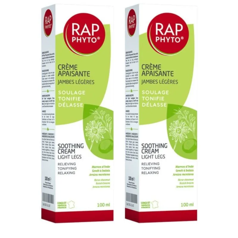 Rap Phyto Crème Jambes Lourdes 2X100ml Rap Phyto Crème Jambes Lourdes 2X100ml