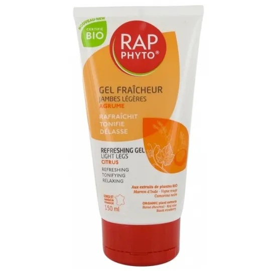 Rap Phyto Gel Fraîcheur Jambes Légères Agrume 150ml Rap Phyto Gel Fraîcheur Jambes Légères Agrume 150ml