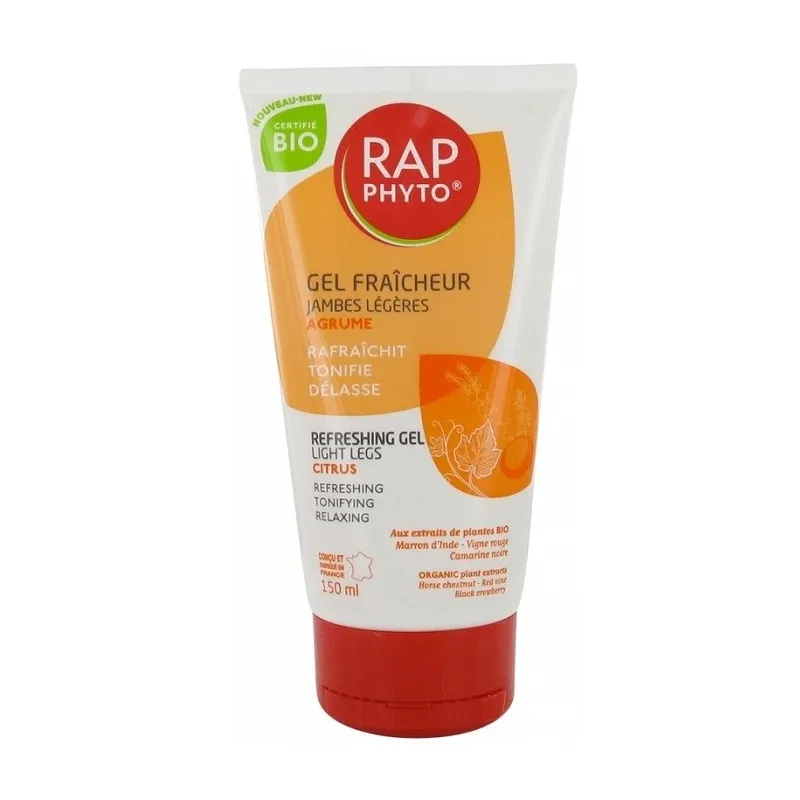 Rap Phyto Gel Fraîcheur Jambes Légères Agrume 150ml Rap Phyto Gel Fraîcheur Jambes Légères Agrume 150ml