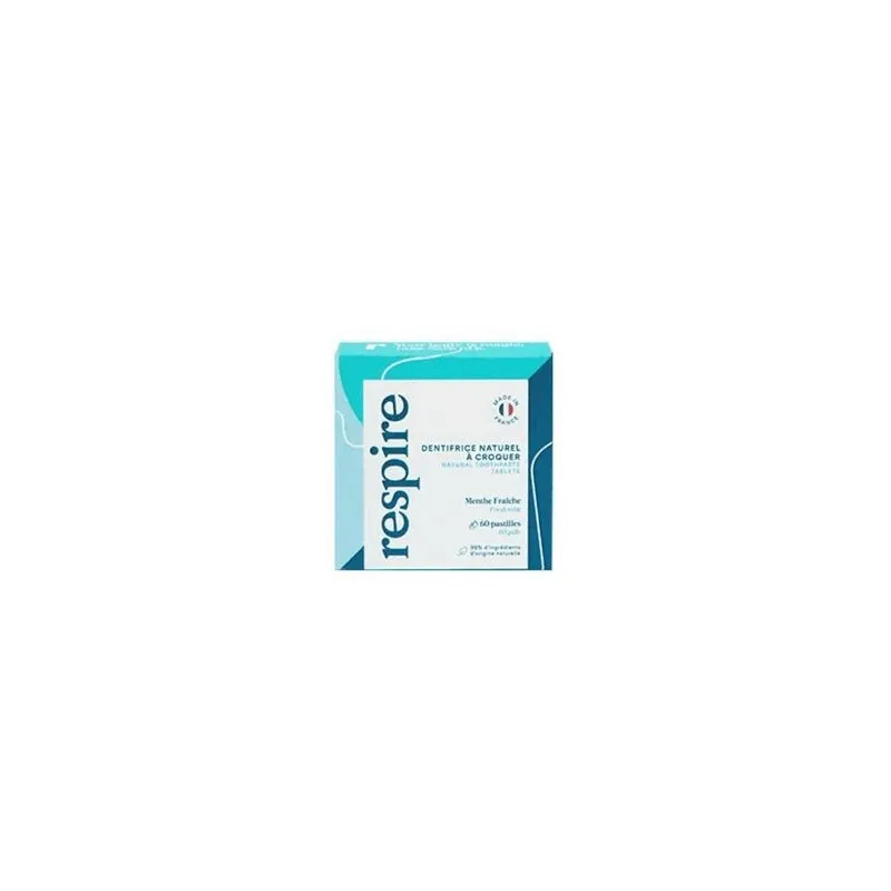Respire Dentifrice Solide 60 Pastilles+Etui