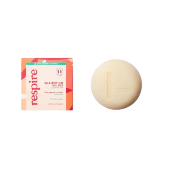 Respire Shampooing Solide Cheveux Normaux Pêche du Verger 75g Respire Shampooing Solide Cheveux Normaux Pêche du Verger 75g