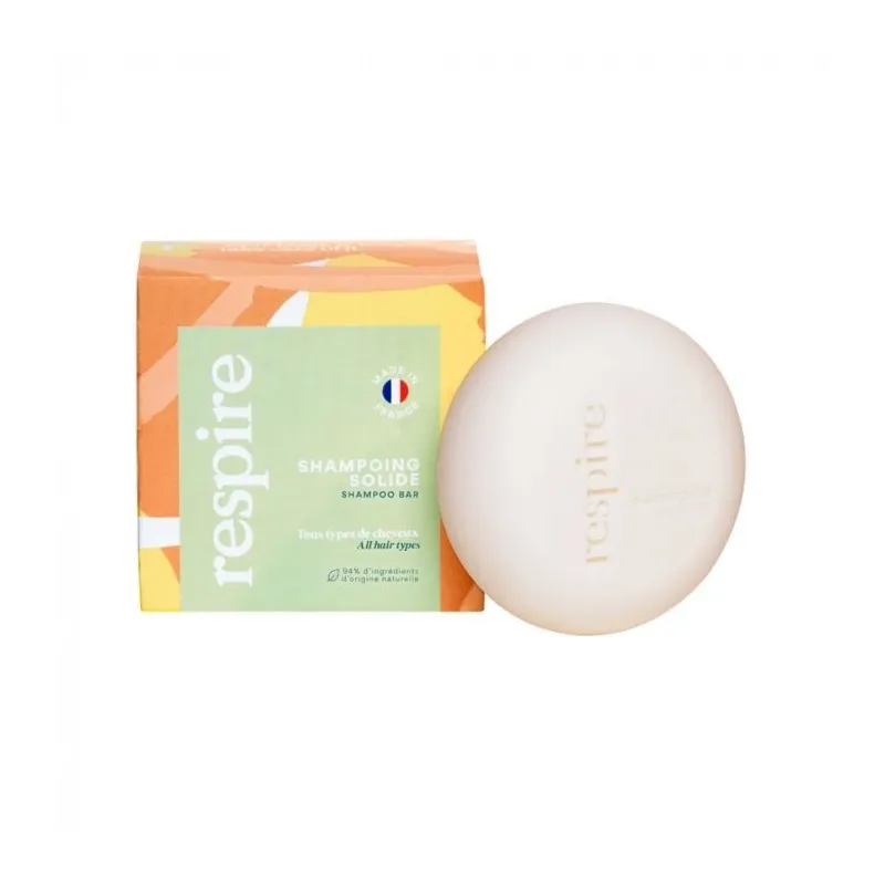 Respire Shampooing Solide Lait d'Amande Vegan 75g Respire Shampooing Solide Lait d'Amande Vegan 75g