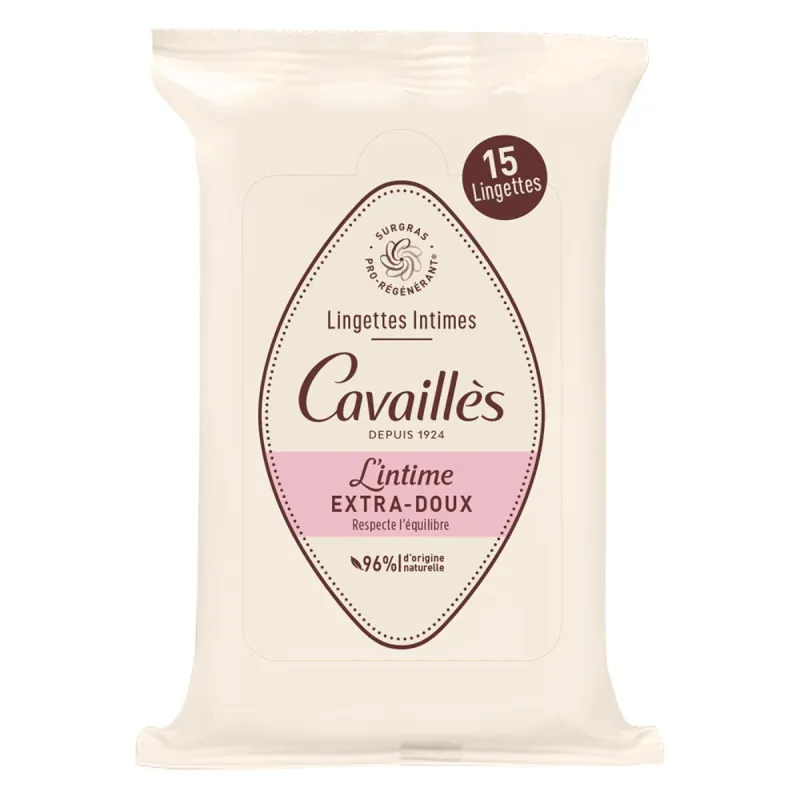Rogé Cavaillès Intime 15 Lingettes Extra-doux