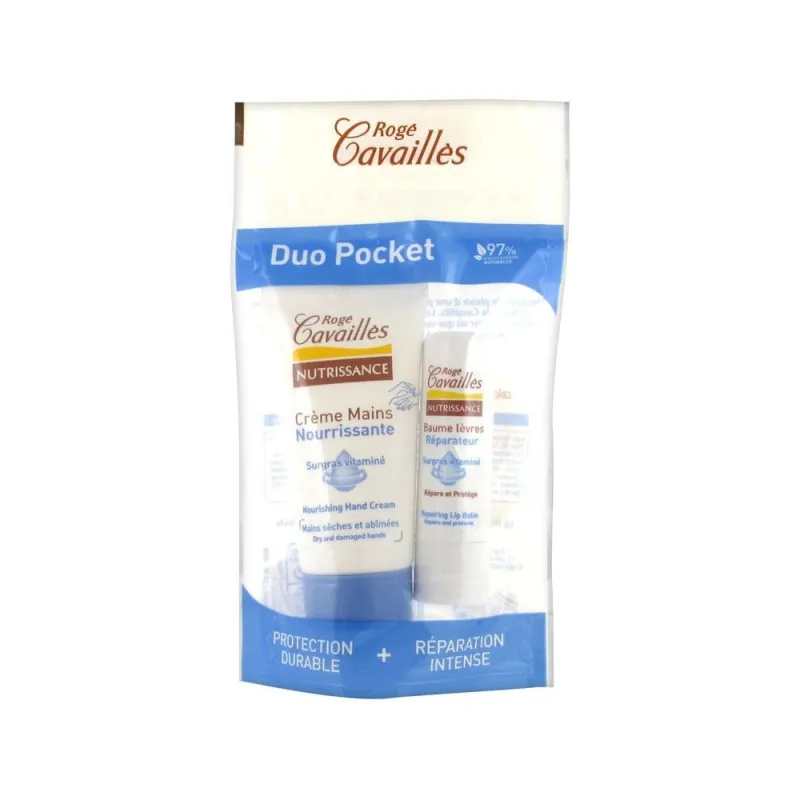 Rogé Cavaillès Nutrissance Duo Pocket Créme Mains 30ml + Baume Lèvres 5 Rogé Cavaillès Nutrissance Duo Pocket Créme Mains 30ml + Baume Lèvres 5