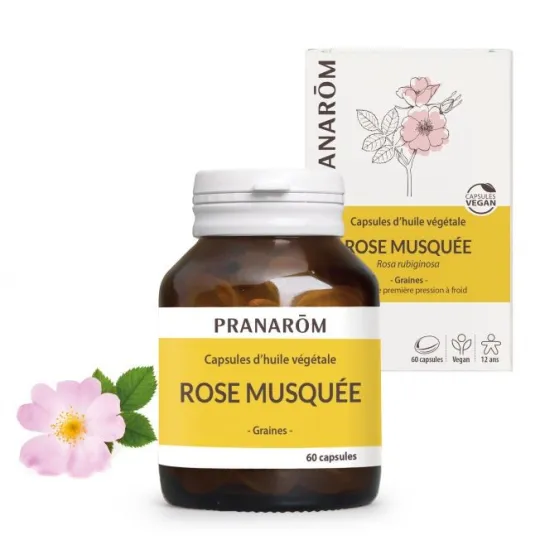 Rose Musquée Pranarôm 60 Capsules Végétales Vegan Rose Musquée Pranarôm 60 Capsules Végétales Vegan