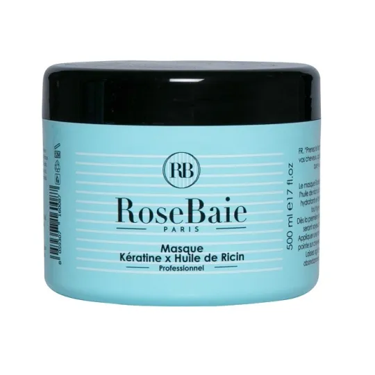 RoseBaie Kératine Huile de Ricin Masque 500ml RoseBaie Kératine Huile de Ricin Masque 500ml