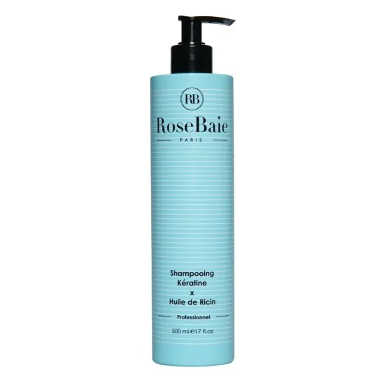 RoseBaie Kératine Huile de Ricin Shampooing 500ml