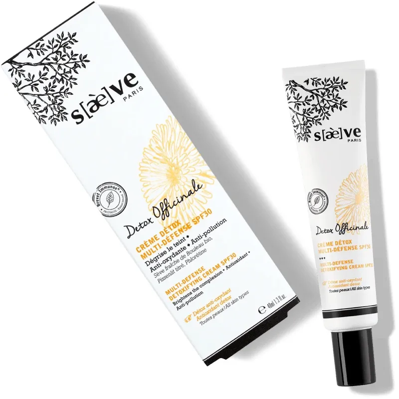 Saève Détox Officinale Crème Détox Multi-Défense SPF30 40ml Saève Détox Officinale Crème Détox Multi-Défense SPF30 40ml