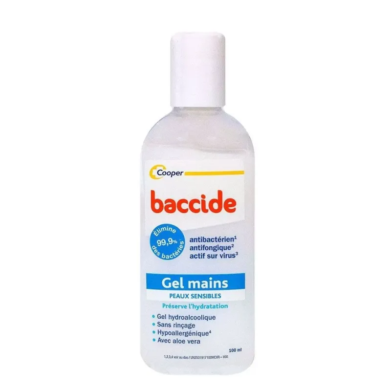 Baccide Gel Antibactérien Mains Peaux Sensibles 100ml