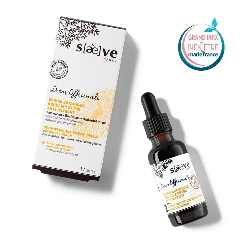 Saève Detox Officinale Sérum Botanique Bouclier Détox Anti-Oxydant 30ml Saève Detox Officinale Sérum Botanique Bouclier Détox Anti-Oxydant 30ml