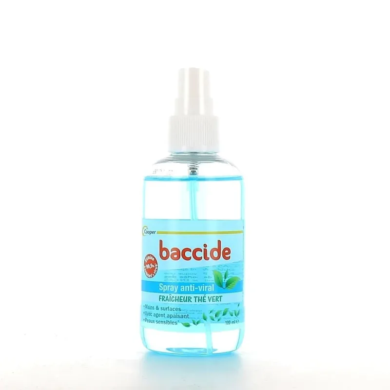 Baccide Spray Anti-Viral Fraîcheur Thé Vert 100ml Baccide Spray Anti-Viral Fraîcheur Thé Vert 100ml