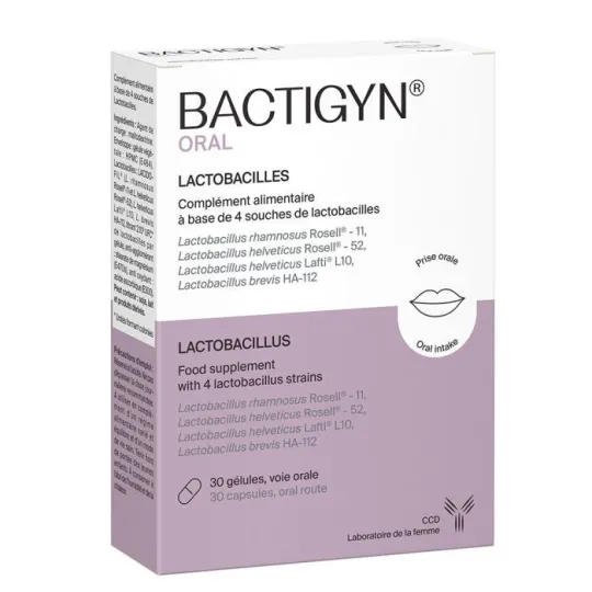 Bactigyn Oral Lactobacilles 30 gélules Bactigyn Oral Lactobacilles 30 gélules