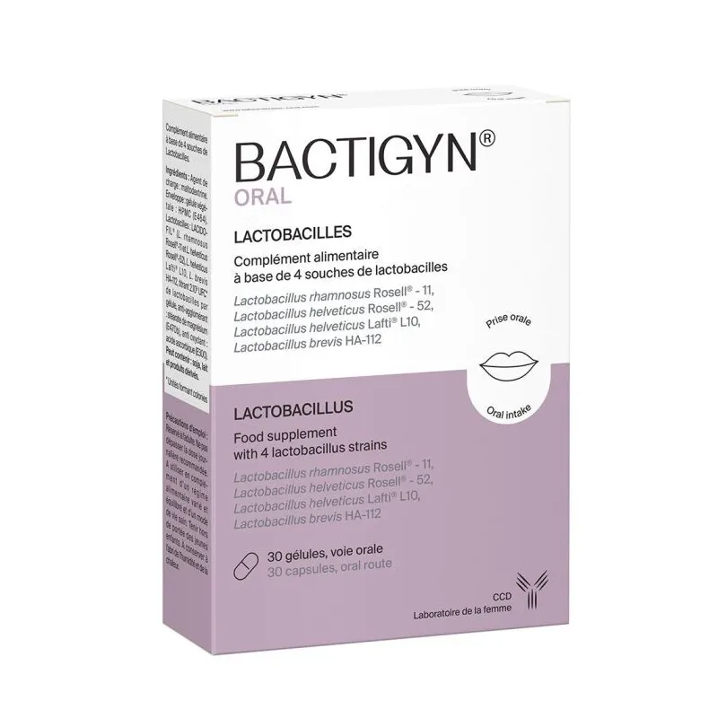 Bactigyn Oral Lactobacilles 30 gélules Bactigyn Oral Lactobacilles 30 gélules