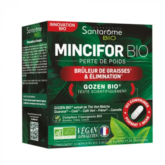 Santarôme Bio Mincifor Bio Brûleur de Graisses 120 Comprimés Santarôme Bio Mincifor Bio Brûleur de Graisses 120 Comprimés