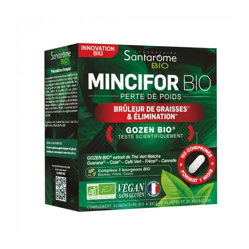 Santarôme Bio Mincifor Bio Brûleur de Graisses 120 Comprimés Santarôme Bio Mincifor Bio Brûleur de Graisses 120 Comprimés
