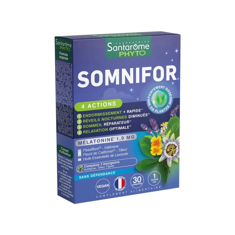Santarôme Phyto Somnifor Vegan 30 comprimés