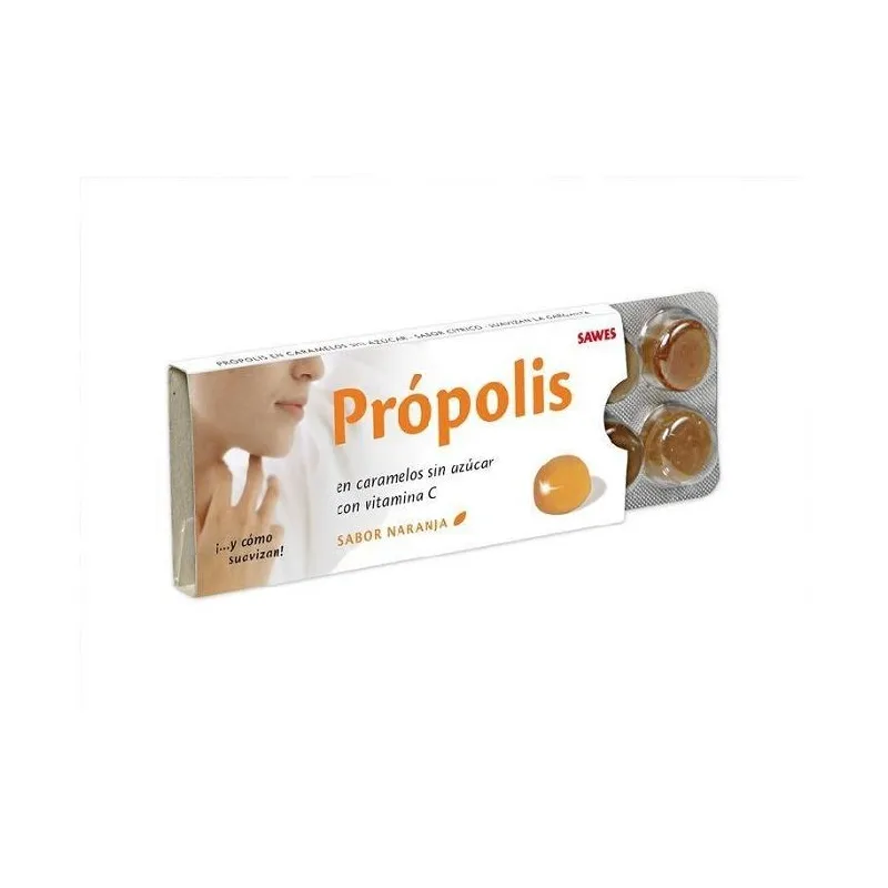 Sawes 10 Pastilles Propolis Sans Sucre Orange Sawes 10 Pastilles Propolis Sans Sucre Orange