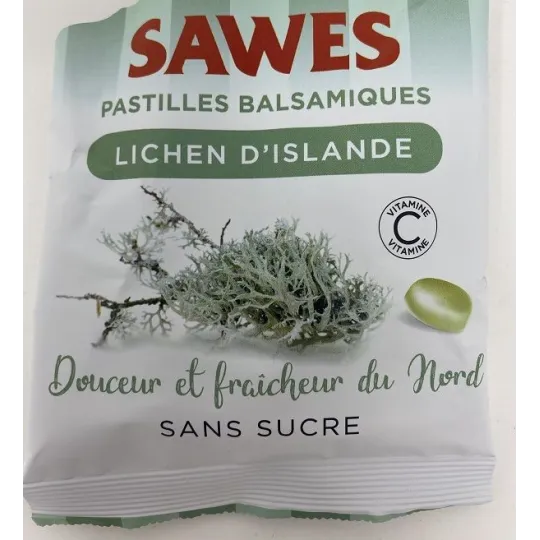 Sawes Pastilles Balsamiques Lichen d'Islande 50g Sawes Pastilles Balsamiques Lichen d'Islande 50g