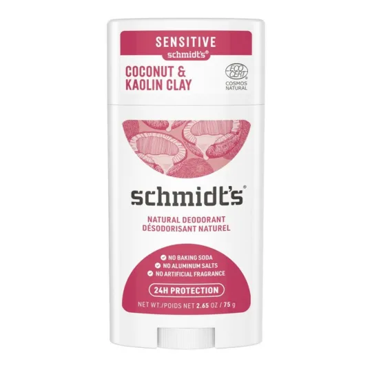 Schmidt's Déodorant Naturel Coconut & kaolin Sensitive Stick 75g Schmidt's Déodorant Naturel Coconut & kaolin Sensitive Stick 75g