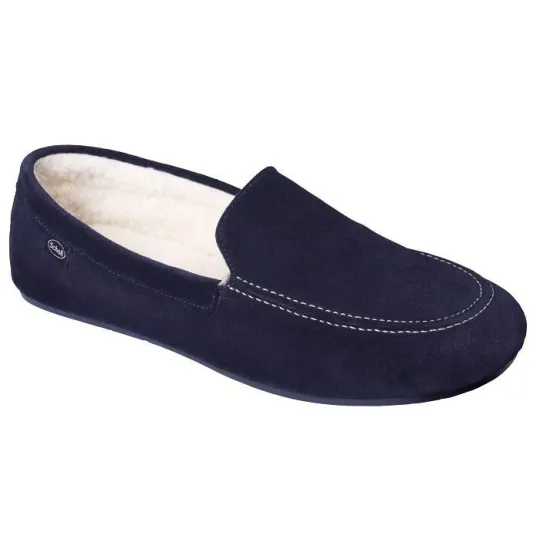 Scholl Chausson Cheminée Bleu Marine -T-42 Scholl Chausson Cheminée Bleu Marine -T-42