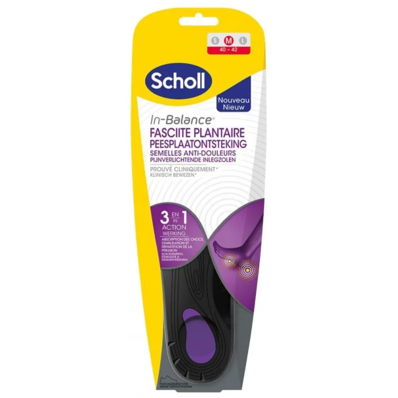 Scholl In-Balance Semelle Anti-douleurs taille 40-42 Scholl In-Balance Semelle Anti-douleurs taille 40-42