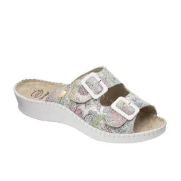 Scholl Mule Week-End Blanc Cassé Multicolor-T-40