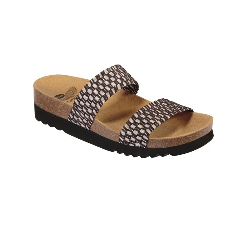 Scholl mules KAORY -marron foncé/argent -42
