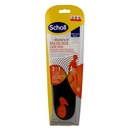 Scholl Pharma 2 Semelles In Balance Bas du Dos taille 40-42 Scholl Pharma 2 Semelles In Balance Bas du Dos taille 40-42