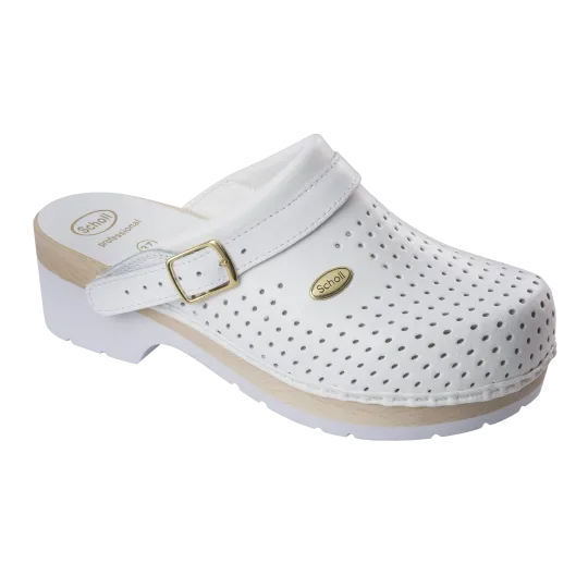 Scholl Sabot perforé gamme professionnelle taille 41 -blanc Scholl Sabot perforé gamme professionnelle taille 41 -blanc