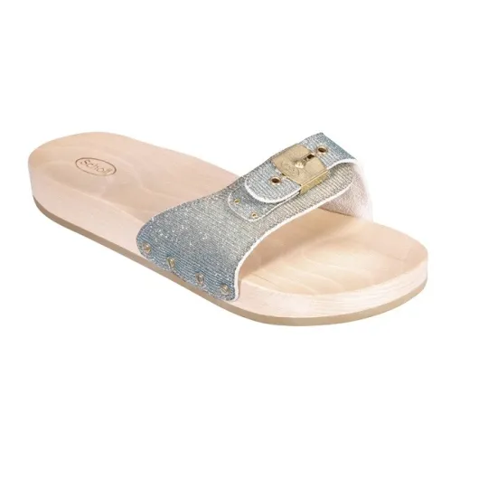 Scholl semelles bois PESCURA FLAT -argent/or/turquoise -41 Scholl semelles bois PESCURA FLAT -argent/or/turquoise -41