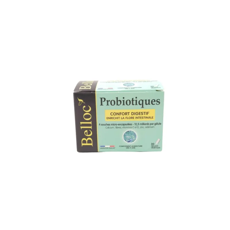 Belloc Probiotiques Confort Digestif 30 Gélules Végétales Belloc Probiotiques Confort Digestif 30 Gélules Végétales